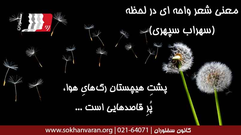 معنی شعر واحه ای در لحظه